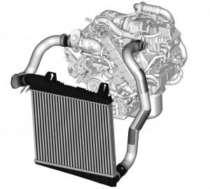 Charge Air Cooler (CAC): The CAC is located in the fron of the radiator. The CAC is an air-to-air cooler  designed to lower the temperature of the air coming out of the  turbocharger outlet before entering the intake manifold.