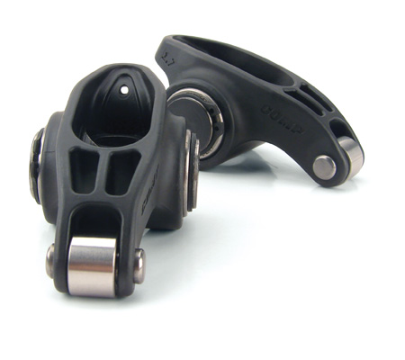 In high stress applications, one of the most common failure points for a rocker arm is at the trunion straps or the trunion itself. Steel has a distinct advantage over aluminum because it can handle more stress with less material.  