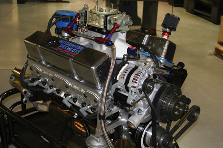 automotive specialists, inc. has developed this chevrolet sealed engine that can be used for different divisions requiring horsepower restrictions by using different carburetors utilizing their 46 years of building racing engines. surprisingly, r&d work on this engine has helped improve the upper end racing engines as well.