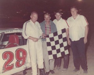 Back in the Summer of ‘69: (left to right) Gene Petro, Morgan Chandler, Chip Butler, Cecil Snell. (Photo courtesy of www.dirtfans.com)