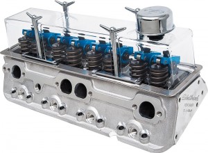 Classic Industries Clear Vue Valve Covers installed - front 3q view