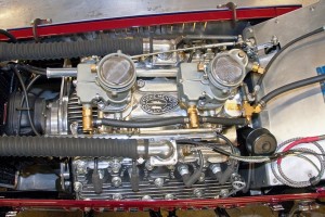 This V8-60 is garbed in Eddie Meyer aftermarket parts with both heads and intake, in addition to twin carbs.