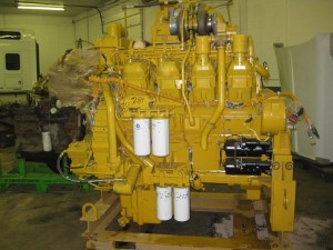 This is a 3508 Caterpillar engine. These are seen in D11 bulldozers, but this  particular one goes in a 990 Rock Truck.