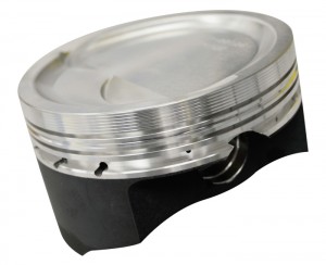 Thanks to a destroked crank, the pin in the custom Diamond pistons are relocated to keep it out of the ring land. Also, to reduce friction, the pistons have shorter skirts and a lightweight 3mm ring package.