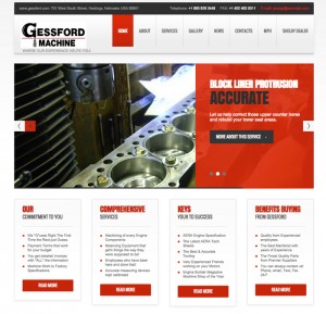 Gessford Machine in Hastingss, NE, uses its website to share engine build photos and daily video updates to keep customers all over the world up to date on the status of their (often high-dollar) engine build.