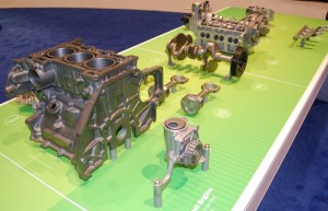 The important parts of Ford’s 1.0L EcoBoost were prominently laid out for visitors to the world’s largest auto show in Chicago.