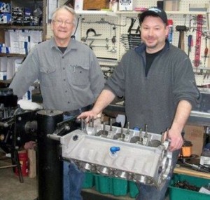 Bruce (left) and Steven Hogue at their shop in Akron, IN.