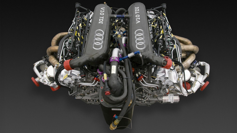 The V10 TDI of the Audi R15 TDI