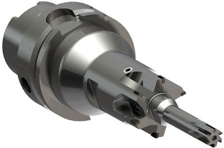 Guhring, a German company, has developed a multi-flute and double adjustable PCD-tipped two step reamer for machining of valve seat and valve guide bores in one setting.