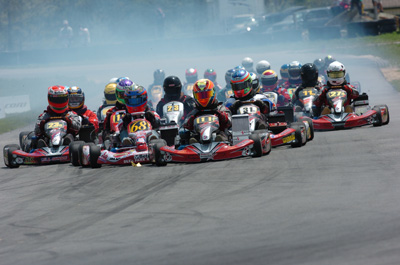 Though they look like kids toys, karting is not just for kids. There all classes for everyone from junior to the over-35 masters crowd. These engines range from 50 cc cadets to all out 125 cc (and some 250 cc) shifter karts capable of speeds well over 100 mph.