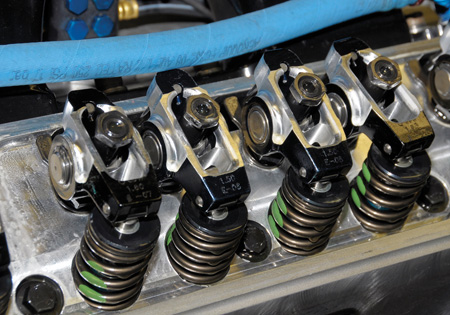The Gressman shop fabricates its own rocker arms, which are shown here.