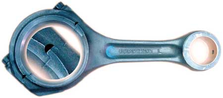 figure 4 - the connecting rod for the legend engine has a tongue-and-groove parting line and has not been changed since the engine was introduced.