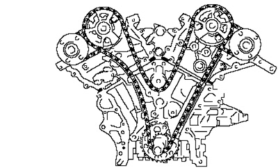 Figure 1 Some owners of Toyota/Lexus 3.5L engines may complain of oil leaks. Certain engines may have been built with insufficient gasket sealing in the area indicated by the arrow.