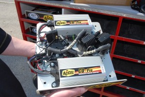 To provide a level playing field for ARCA racers, the specially made ACCEL CD Pro, Endurance Racing Ignition, a twin ignition/coil system, is used with units being assigned by ARCA for races and collected afterwards.