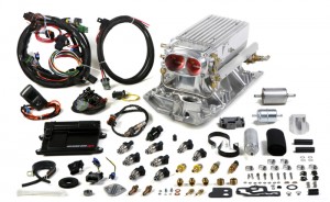 This Avenger EFI Stealth Ram™ MPFI Fuel Injection System from Holley is designed for  Small Block Chevy, 1995 and earlier heads, 36 lb per hour injectors, Range Up to 500 HP.