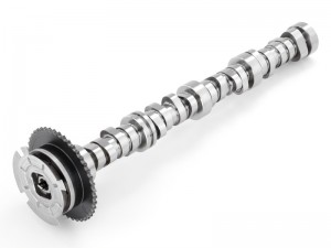 The LT1 camshaft has a cam phaser driven by the timing chain at the front and a “tri-lobe” design at the rear bearing ­journal used to actuate the direct ­injection pump.