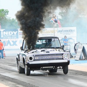 What I thought originally as a  Show-N-Shine truck turned out to be one of the fastest diesel trucks in the U.S. Brett Deutsch’s 1969 C-10 with a rebuilt Duramax in it runs in the high 8s and low 9s in the ¼ mile. Deutsch Truck and Diesel Repair did the work on the truck with help from Danville  Performance in Indiana. 