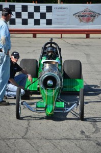 The new Green Monster #19 made several test passes in the fall of 2012 at Quaker City ­Motorsports Park in Salem, OH. Due to Arfons’ job ­responsibilities, the dragster saw limited track appearances in 2013, as well as this year. 