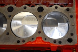 At this stage of the rebuild, the pistons,  cam, crank and timing have all been installed and our short block is virtually complete.