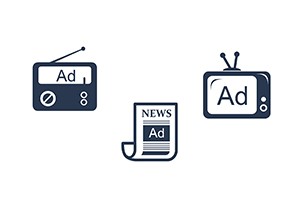 Advertisement icons set
