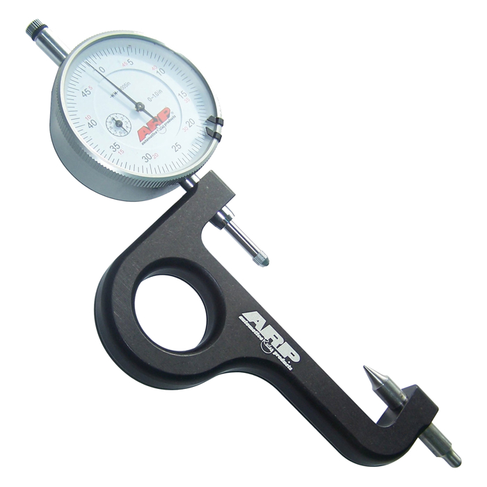 If you’re serious about getting the correct clamp load on the rod bolts, use a gauge like this to measure bolt stretch.  It’s far more accurate than a torque wrench alone.