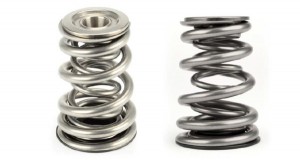 These dual conical springs were recently introduced at SEMA and PRI. Their unique shape offers better control with reduced spring pressure (courtesy Comp Cams)