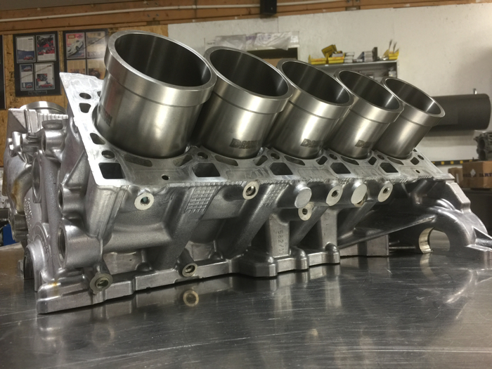 AR Fabrication does 200-250 sleeve jobs a year on import engines, including this Lamborghini block.