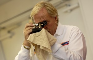 03/09/07 Las Vegas. Robert Yates checks a set of spark plugs from one of his Ford Fusion race cars. Photo Credit: Autostock